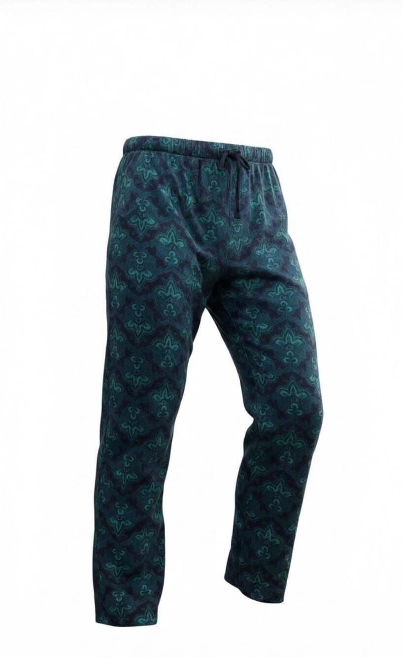 Gilligan & O'Malley Women's Pajama Pants with Green Paisley Print